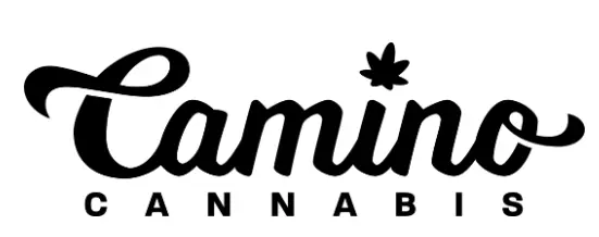 Camino Cannabis logo with stylized text and cannabis leaf design for branding and SEO optimization.